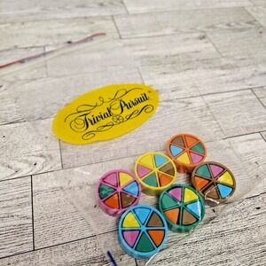 Trivial Pursuit Board Game Replacement Parts 6 Pies and 36 Pie‎ Pieces